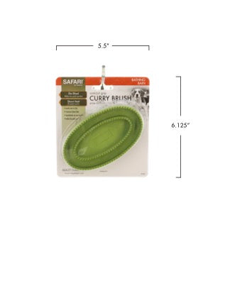 Safari by Coastal Comfort Grip Curry Brush for Dogs