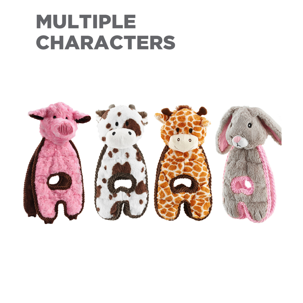 Outward Hound Cuddle Tugs Bunny Plush Dog Toy