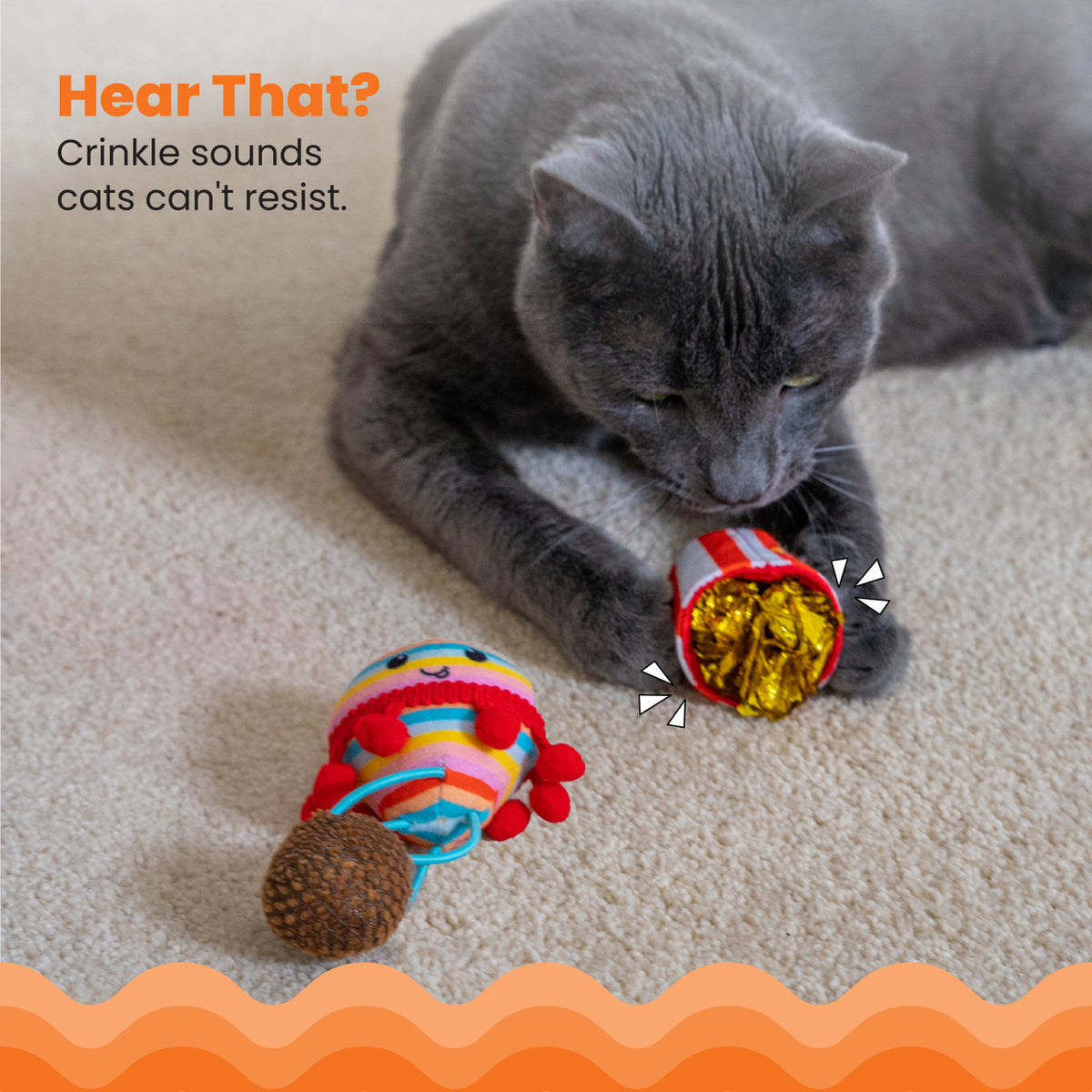 Catstages Pawrty Catnip Cat Toys 3 Pk
