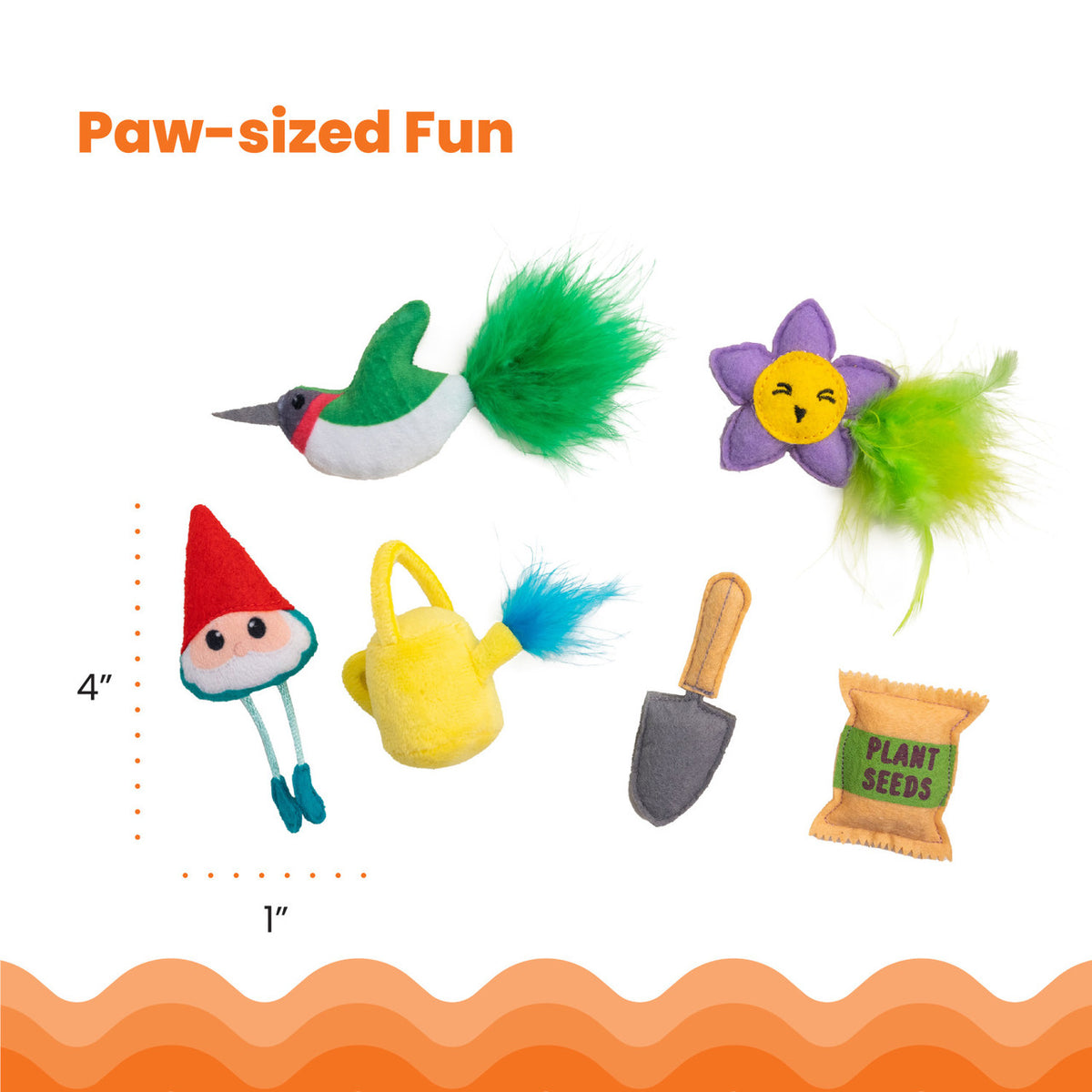 Catstages Garden Fur-ends Cat Toys 6 Pk