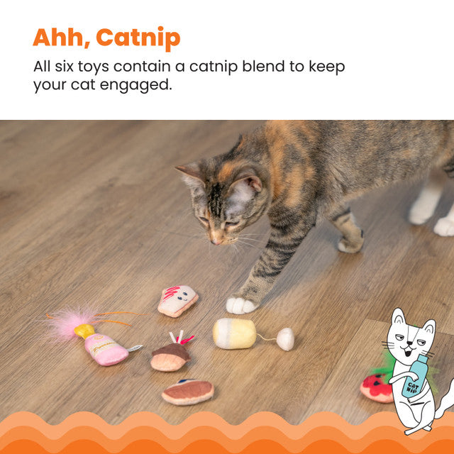 Catstages Purrsecco & Cupcakes Cat Toys 6 Pk