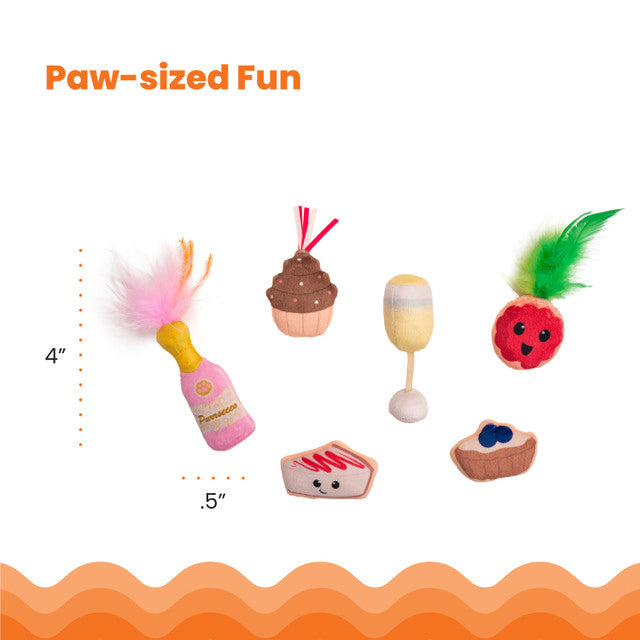 Catstages Purrsecco & Cupcakes Cat Toys 6 Pk