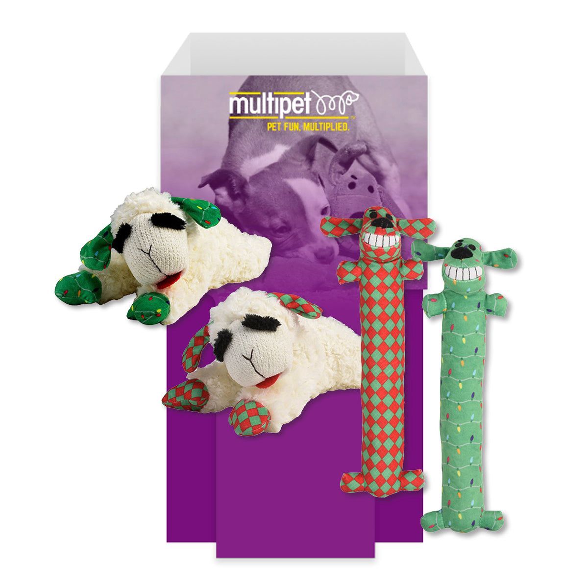 Christmas Lamb Chops and Loofas 48pc Dump Bin
