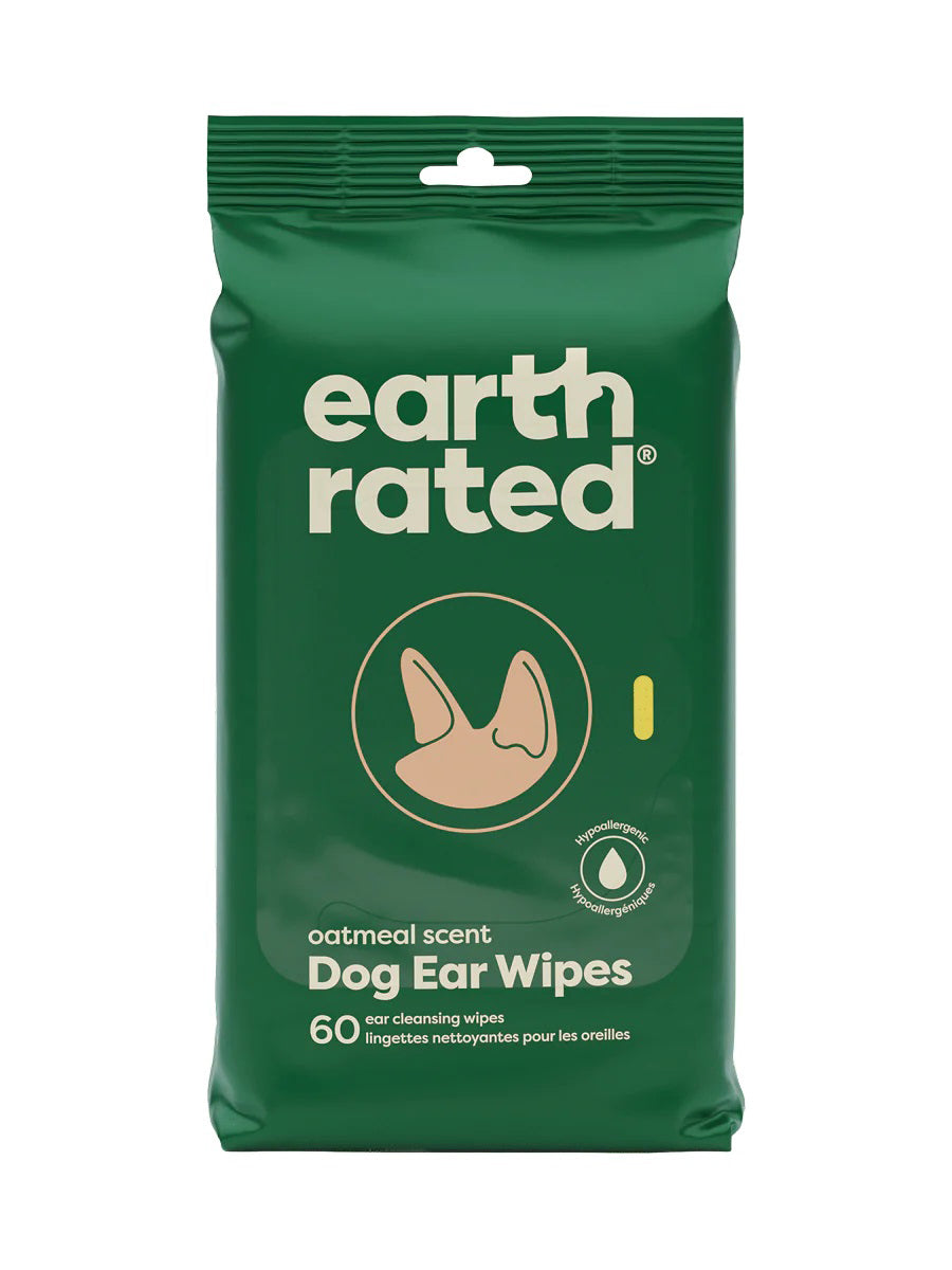 Earth Rated Dog Ear Cleansing Wipes 60ct Case of 6