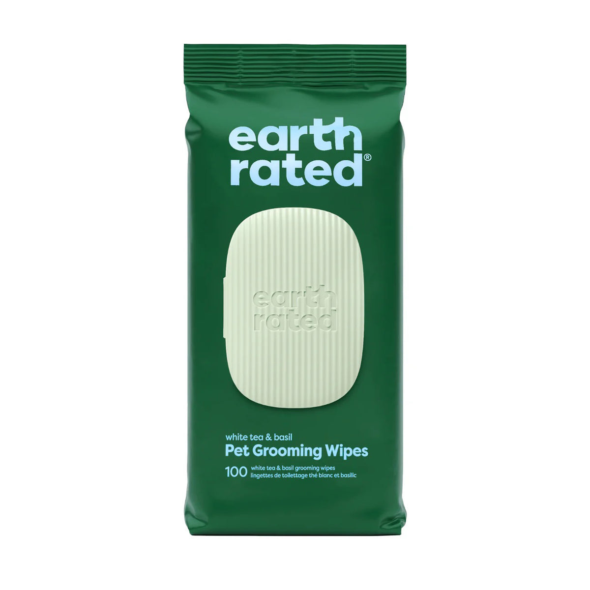 Earth Rated White Tea & Basil Grooming Wipes 100ct