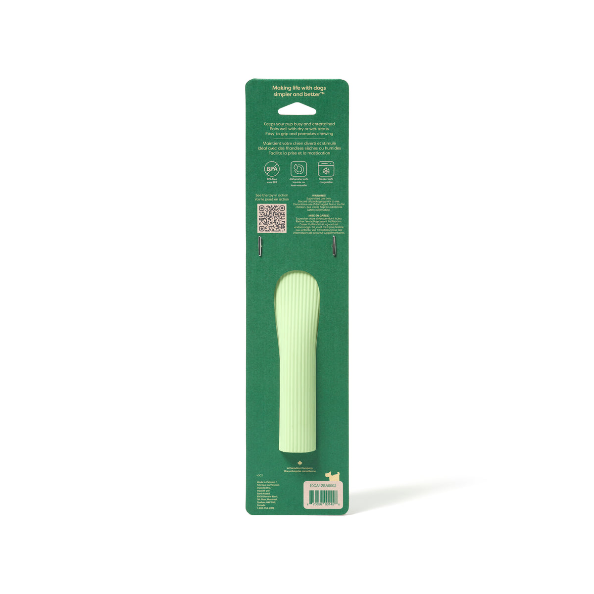 Earth Rated Rubber Chew Dog Toy Green Large