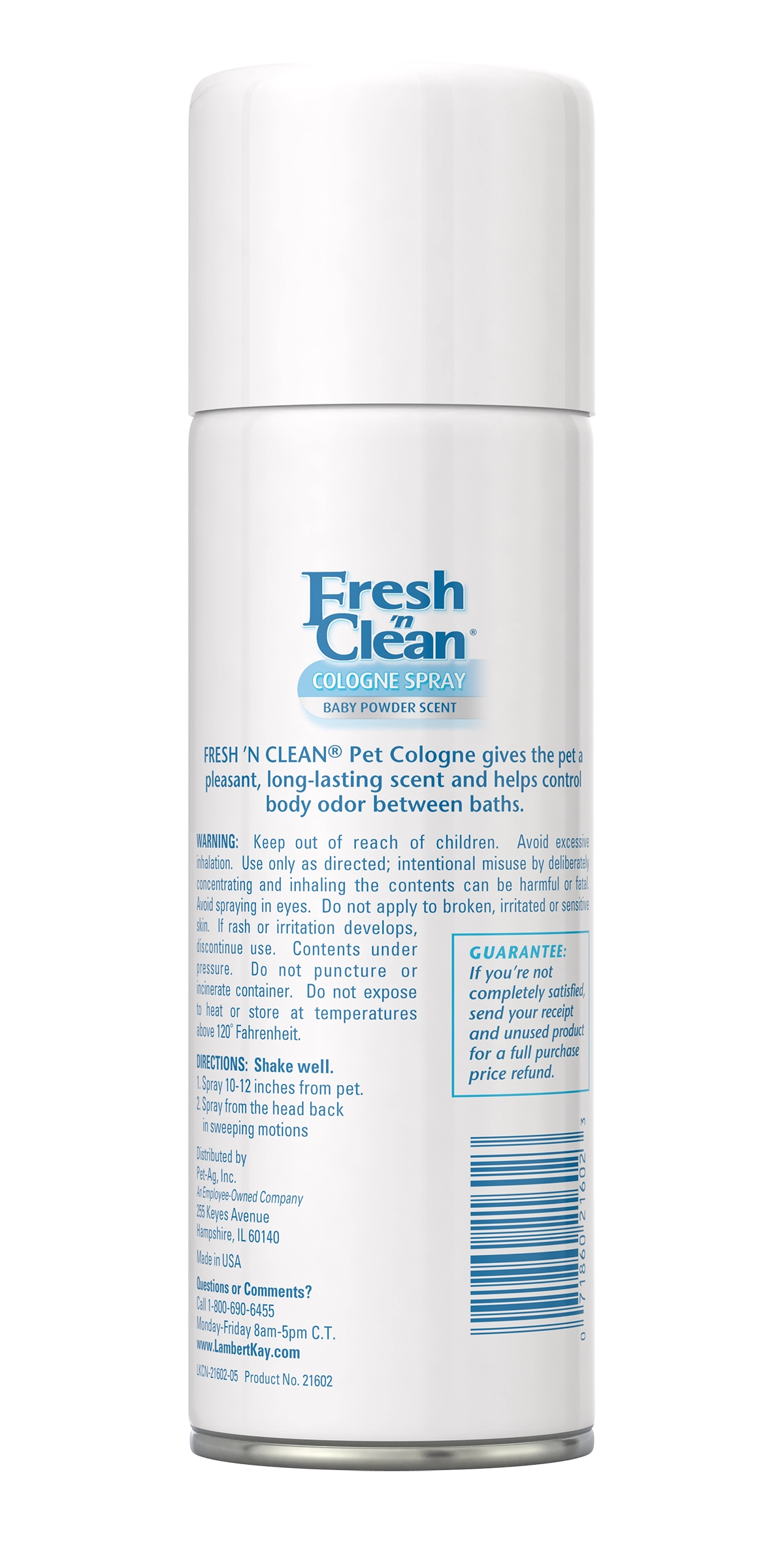 Fresh 'n Clean Cologne Spray, Baby Powder Scent, 6 oz.