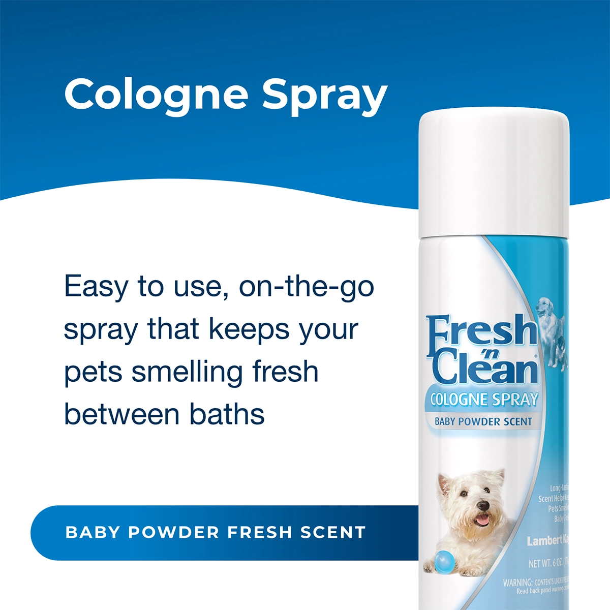 Fresh 'n Clean Cologne Spray, Baby Powder Scent, 6 oz.