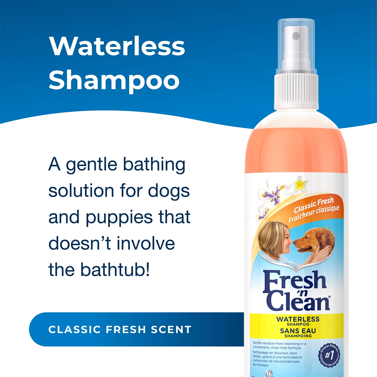 Fresh 'n Clean Waterless Shampoo Classic Fresh Scent, 12 oz.