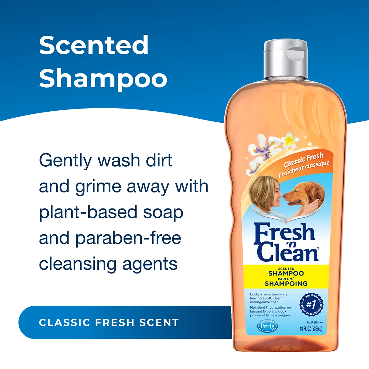 Fresh 'n Clean Scented Shampoo, Classic Fresh Scent, 18 oz.
