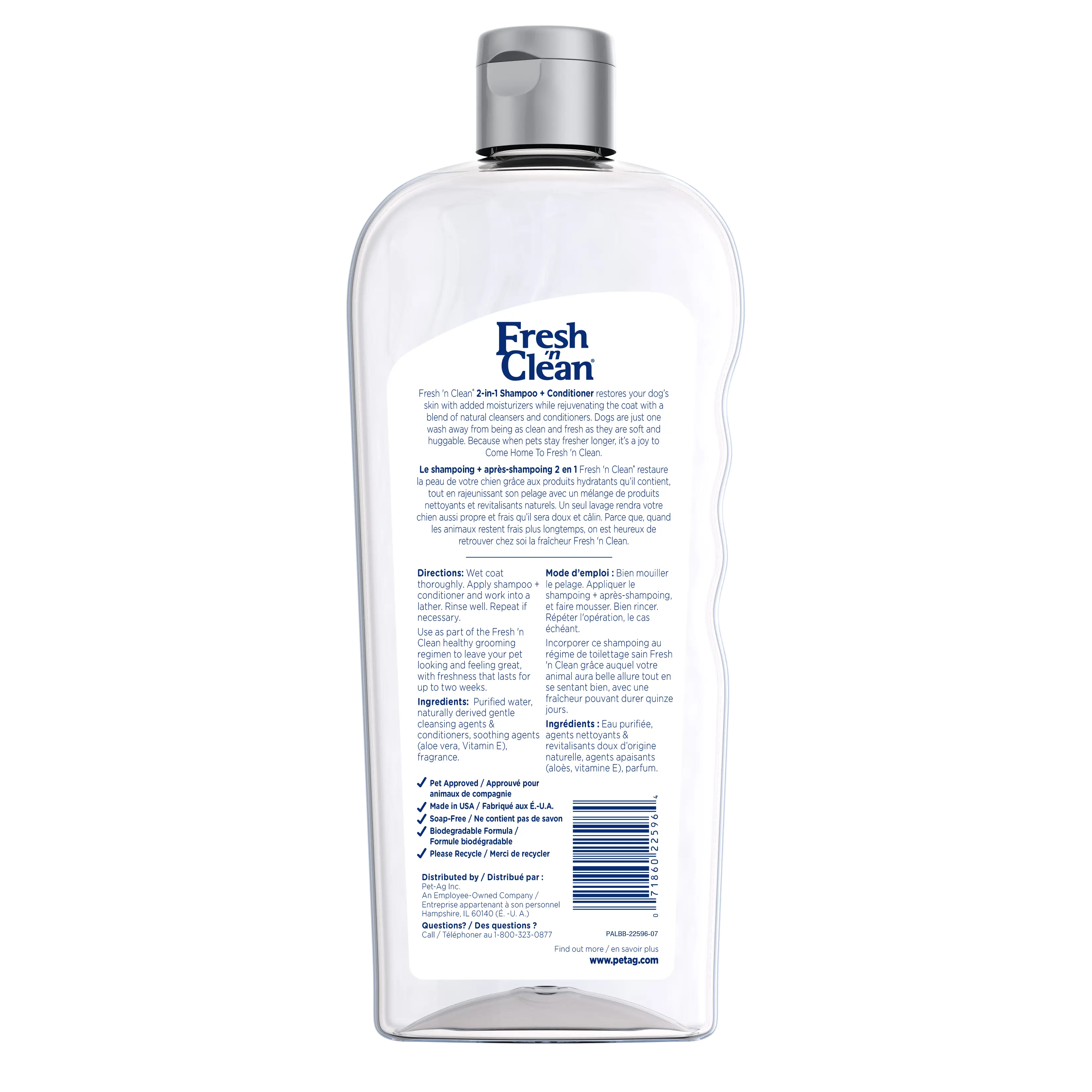 Fresh 'n Clean 2-in-1 Oatmeal Conditioning Shampoo, Tropical Scent, 18 oz.