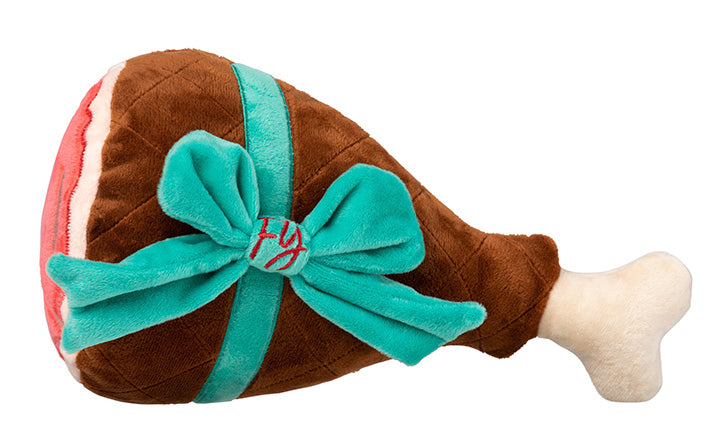 FuzzYard Holiday Humble Holiday Ham Plush Dog Toy
