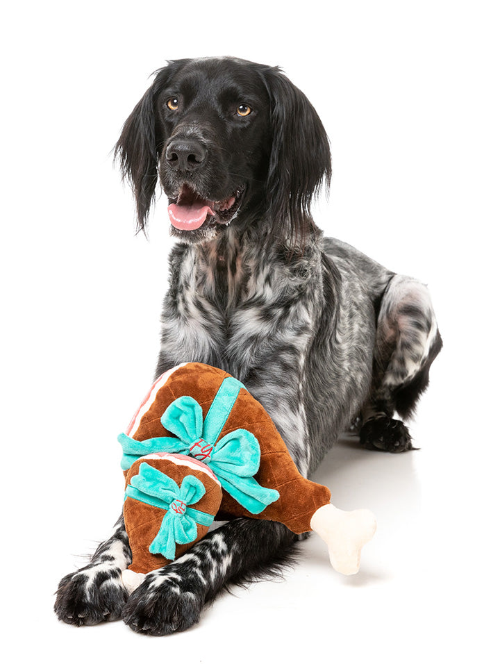 FuzzYard Holiday Humble Holiday Ham Plush Dog Toy