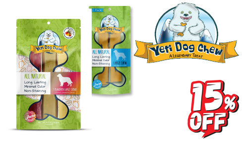 15% OFF YETI DOG CHEW