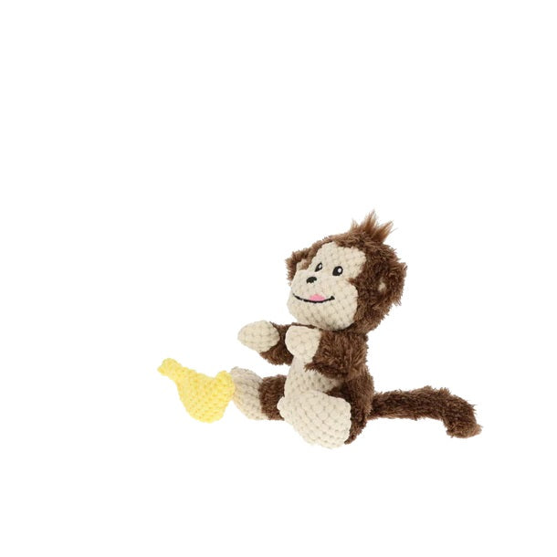 GURU Pet Company Loveys Monkey Plush Dog Toy Medium