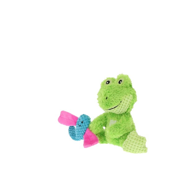 GURU Pet Company Loveys Frog Plush Dog Toy Medium