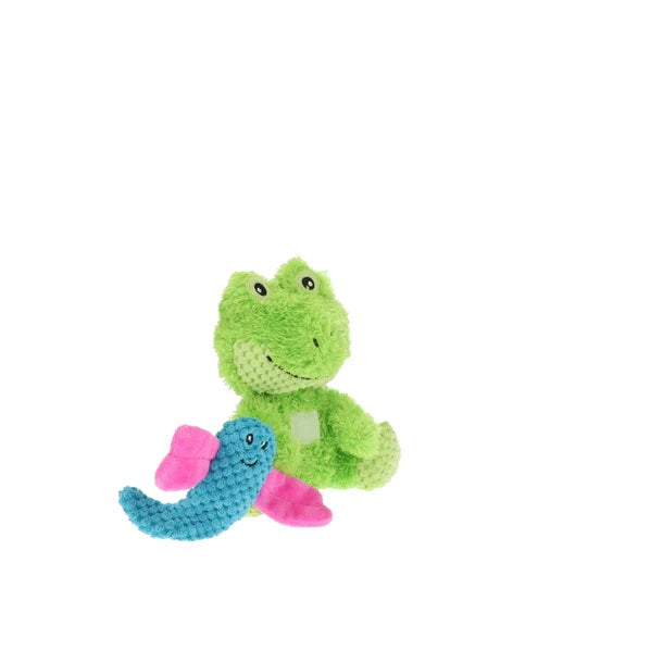 GURU Pet Company Loveys Frog Plush Dog Toy Medium