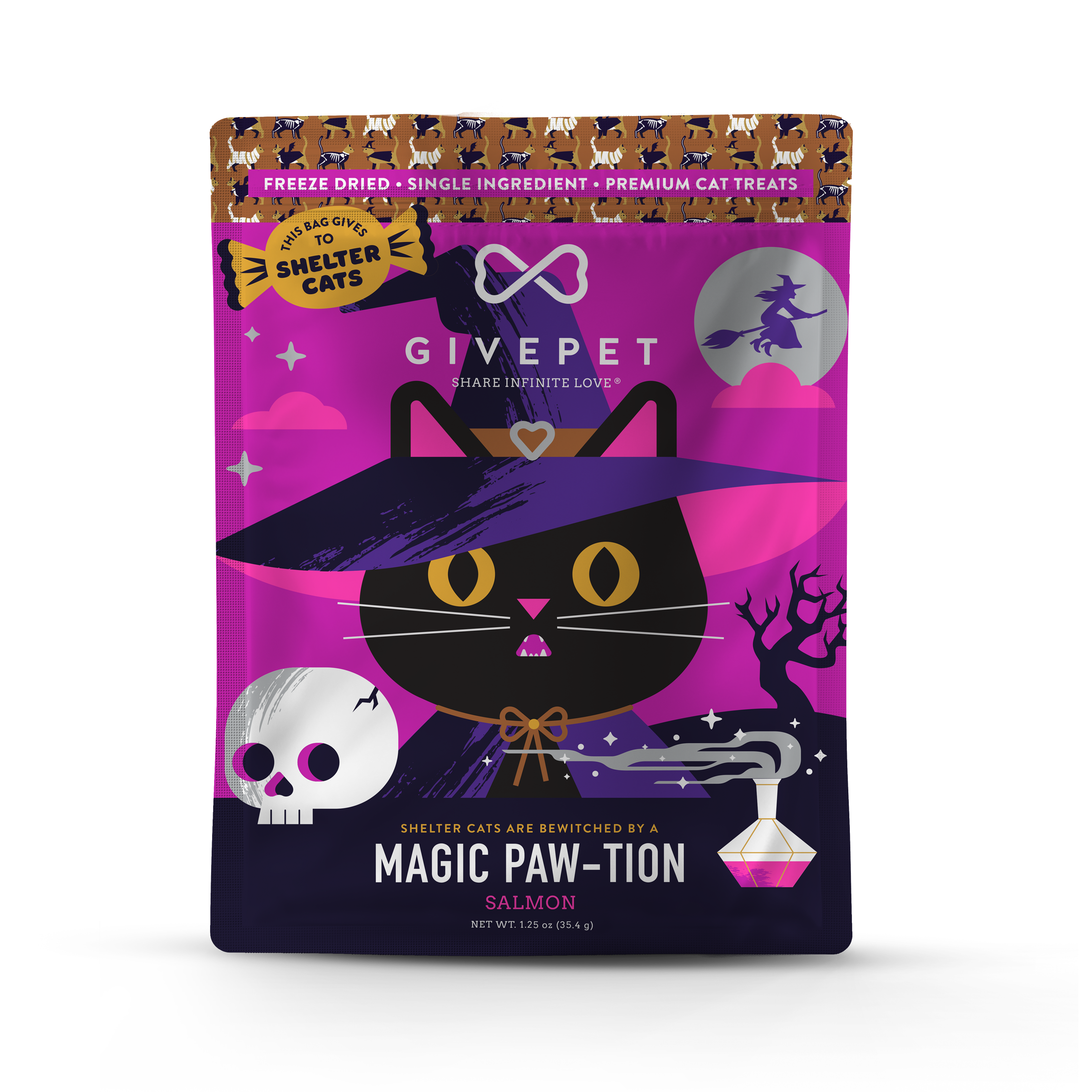 GivePet Magic Paw-tion Freeze Dried Cat Treats  1.25oz Bag