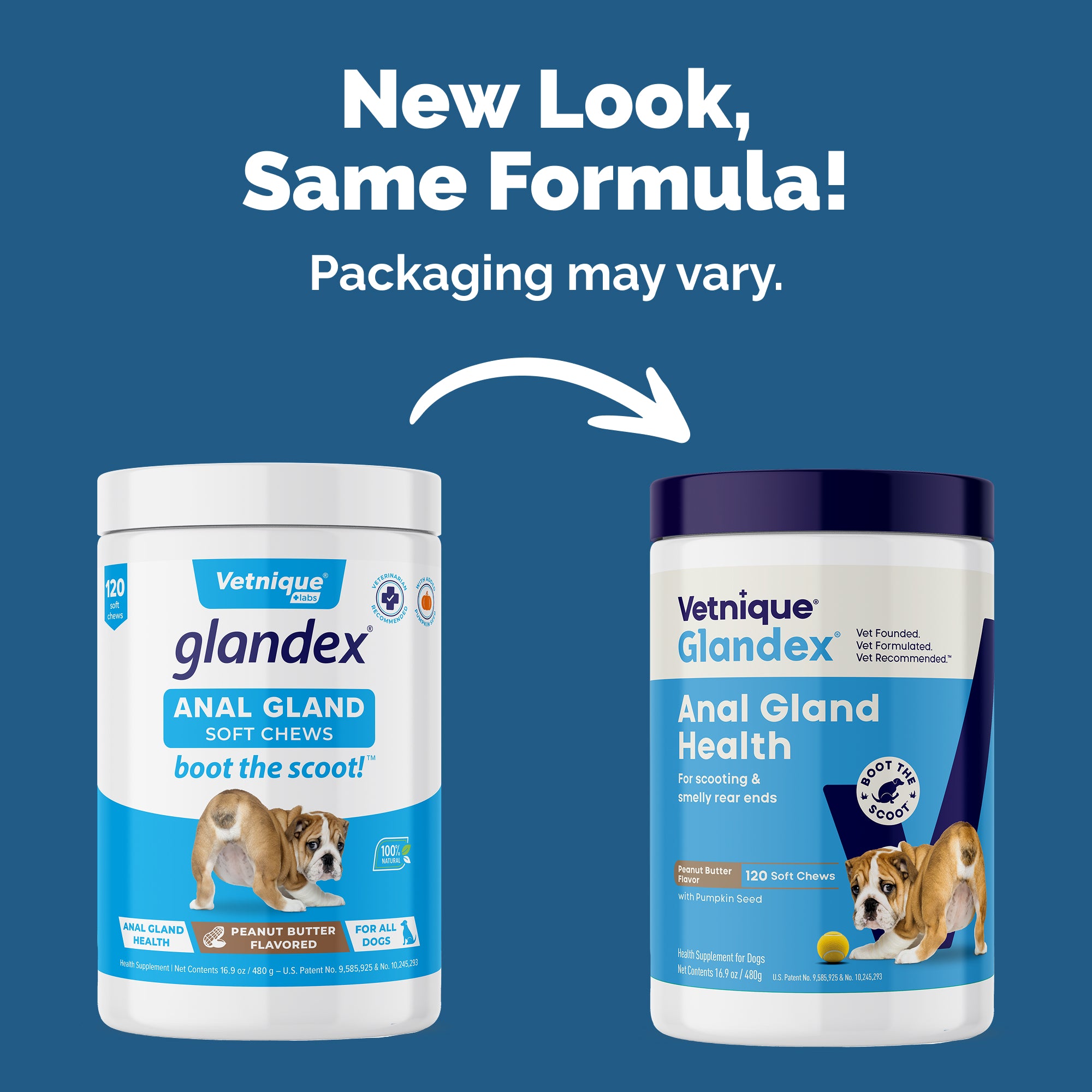 Glandex Anal Gland Support Soft Chews - Peanut Butter Flavor 120 ct.