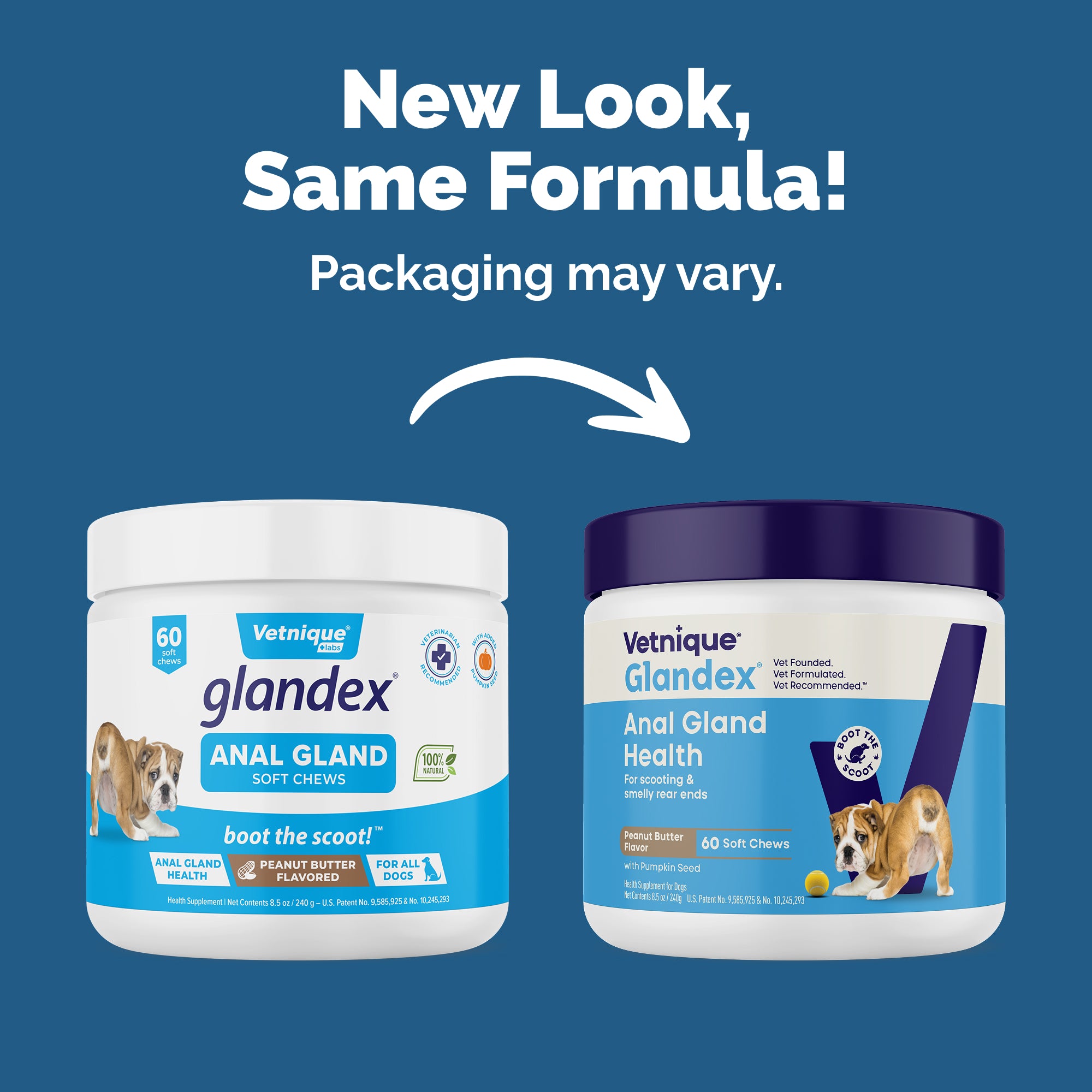 Glandex Anal Gland Support Soft Chews - Peanut Butter Flavor 60 ct.