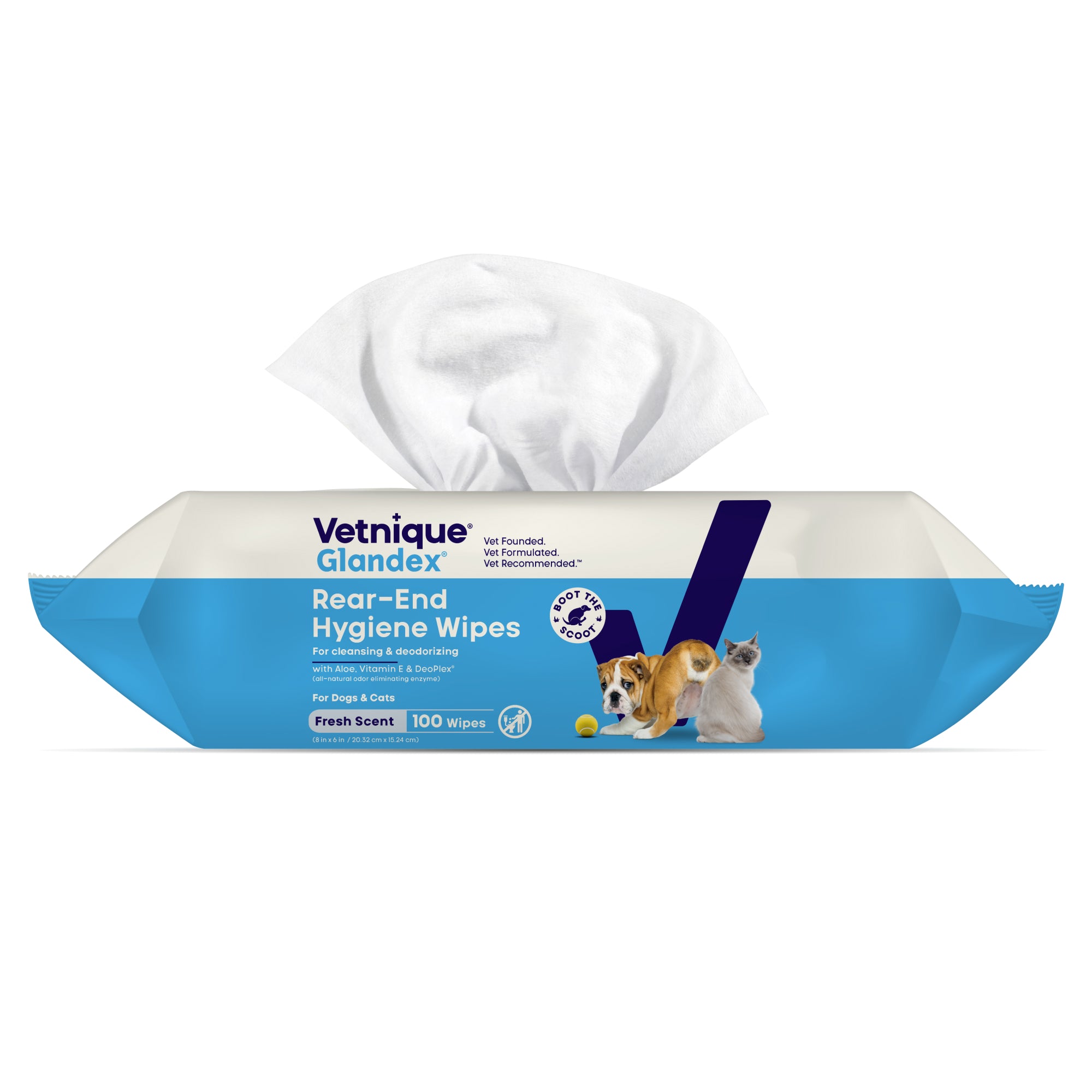 Glandex Rear End Pet Wipes Package