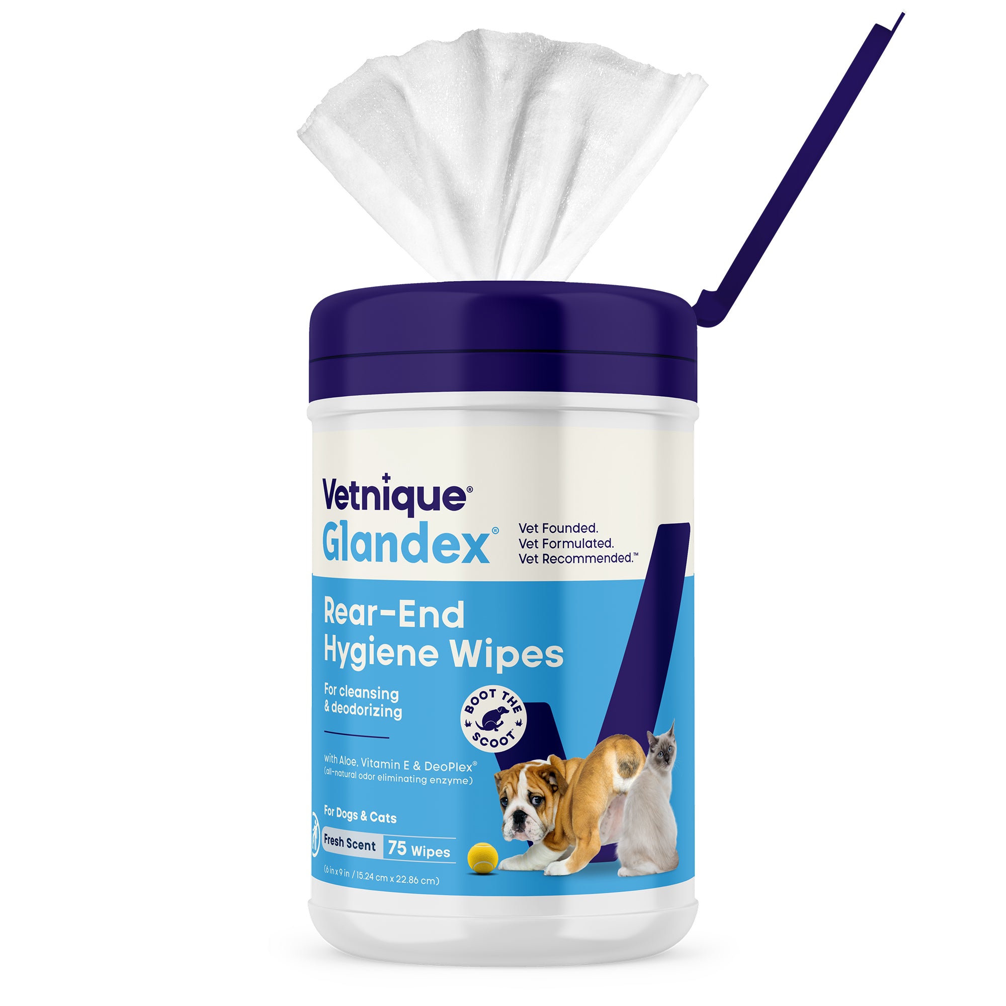 Glandex Rear End Pet Wipes Cannister