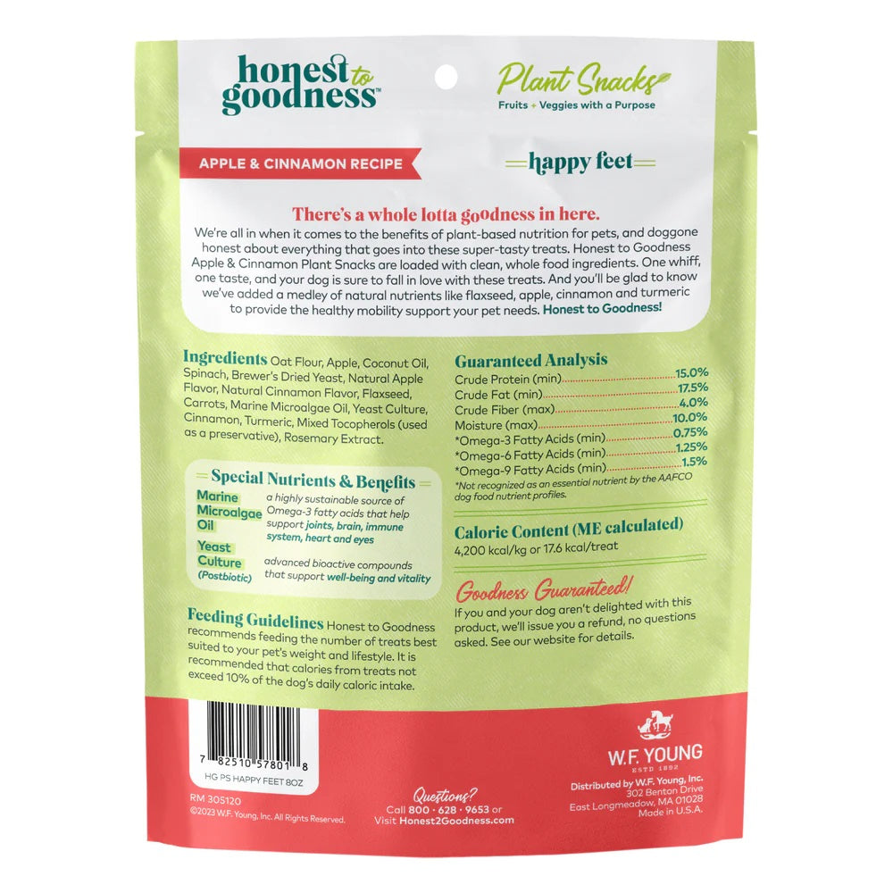 Honest To Goodness™ Plant Snacks Happy Feet Apple & Cinnamon Recipe Dog Treats 8oz