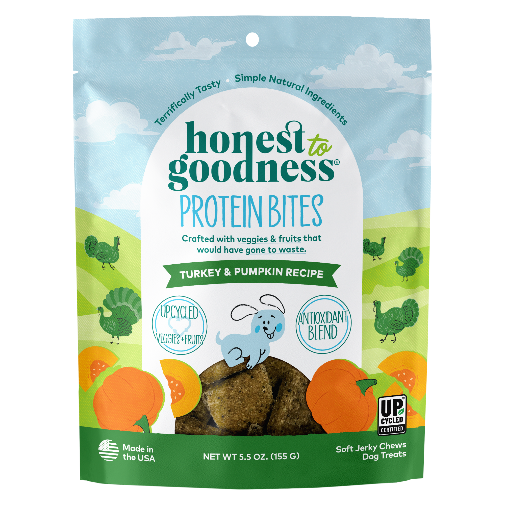 Honest to Goodness® Turkey & Pumpkin Protein Bites for Dogs 5.5 oz. Bag