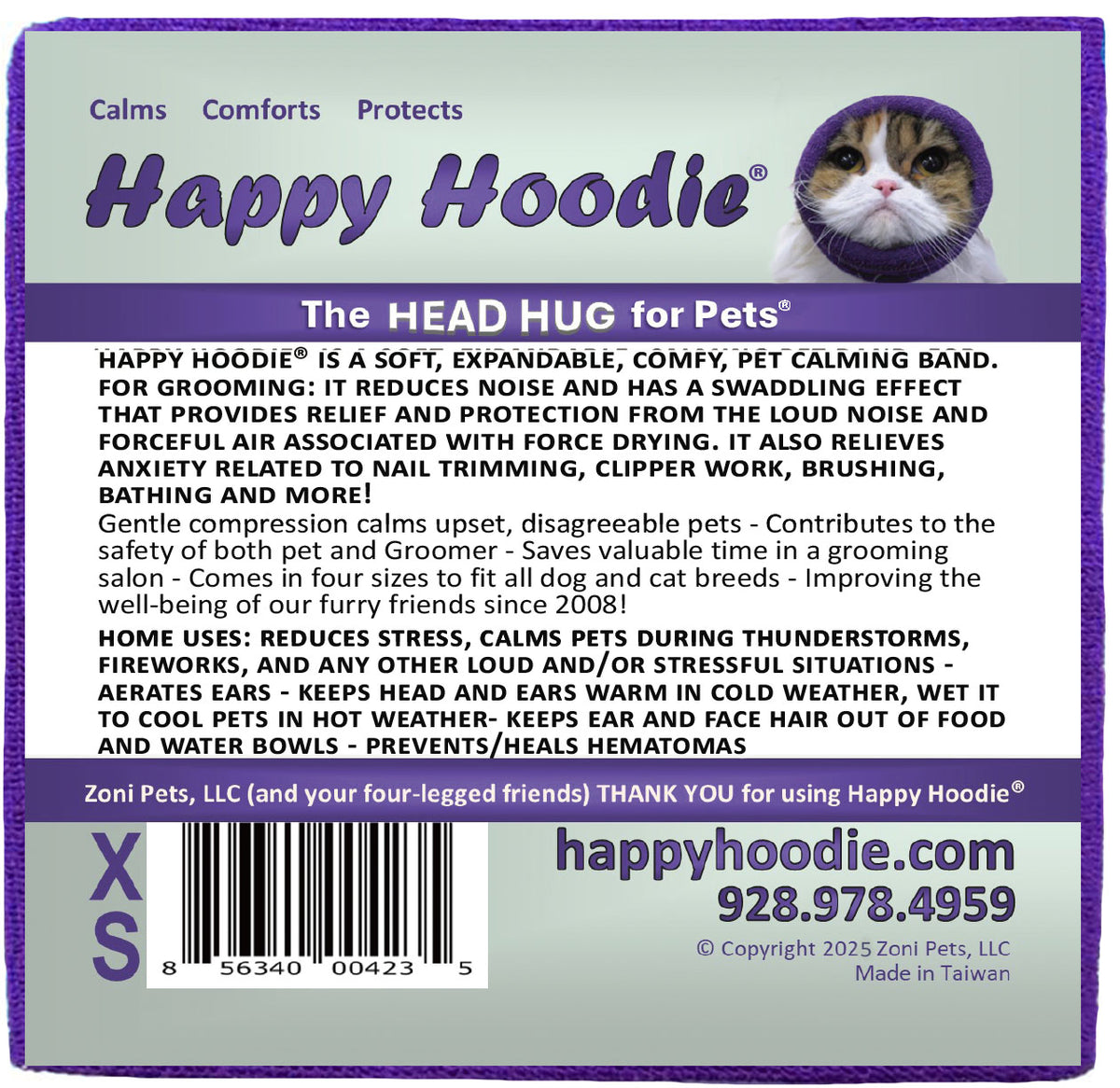 HAPPY HOODIE- XS PURPLE