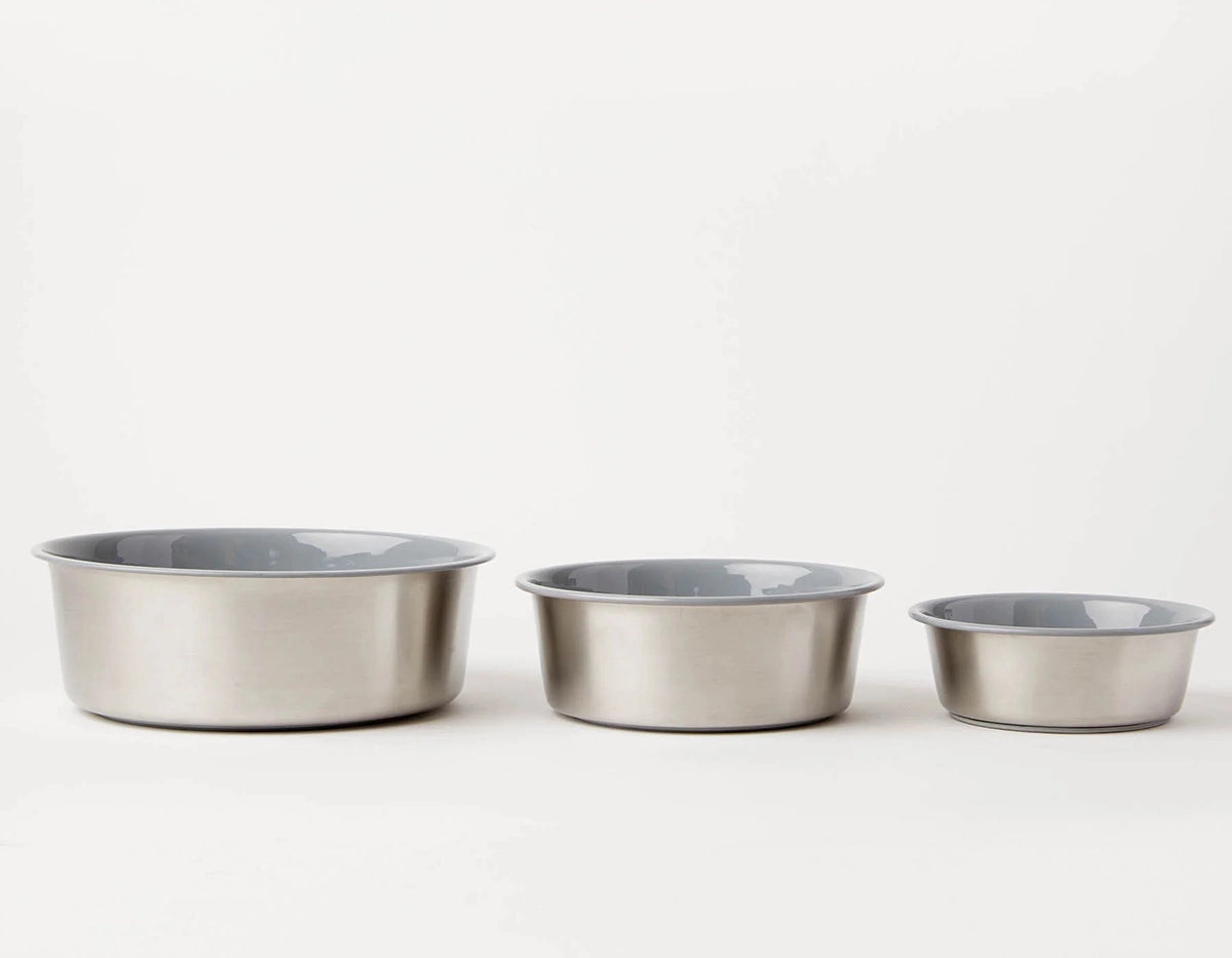 Jax & Bones Bone Slow Feeder Bowl Grey Small