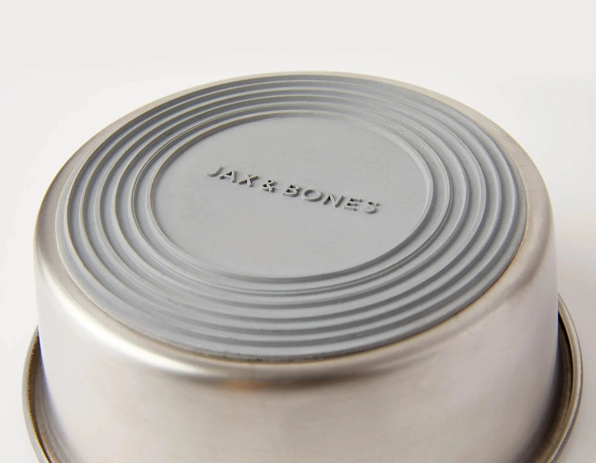 Jax & Bones Bone Slow Feeder Bowl Grey Small
