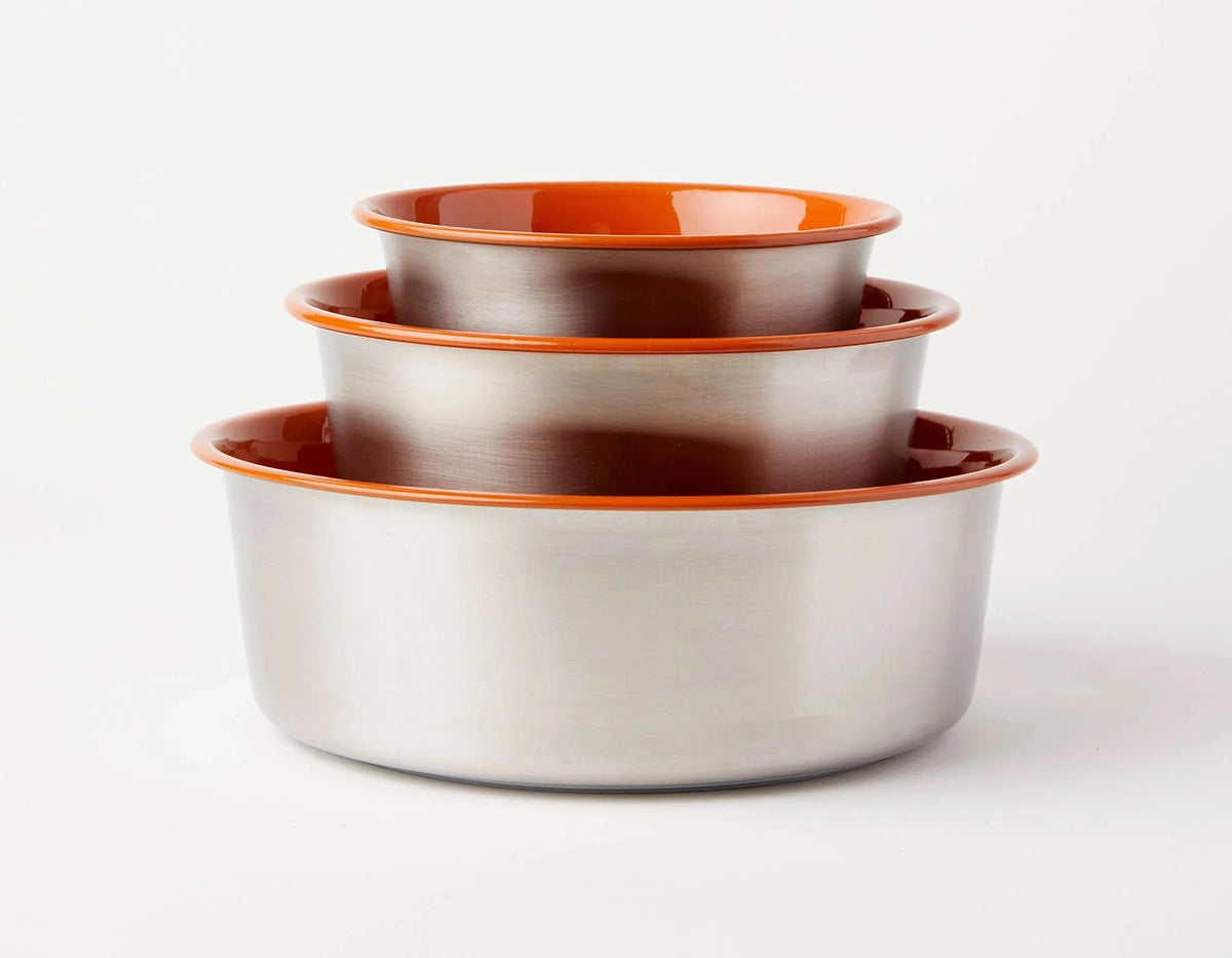 Jax & Bones Bone Slow Feeder Bowl Orange Medium