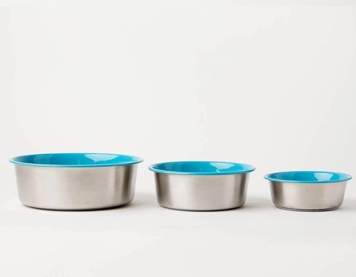 Jax & Bones Bone Slow Feeder Bowl Blue Large