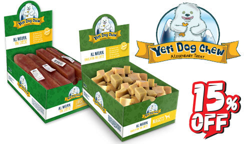 15% OFF YETI DOG CHEW