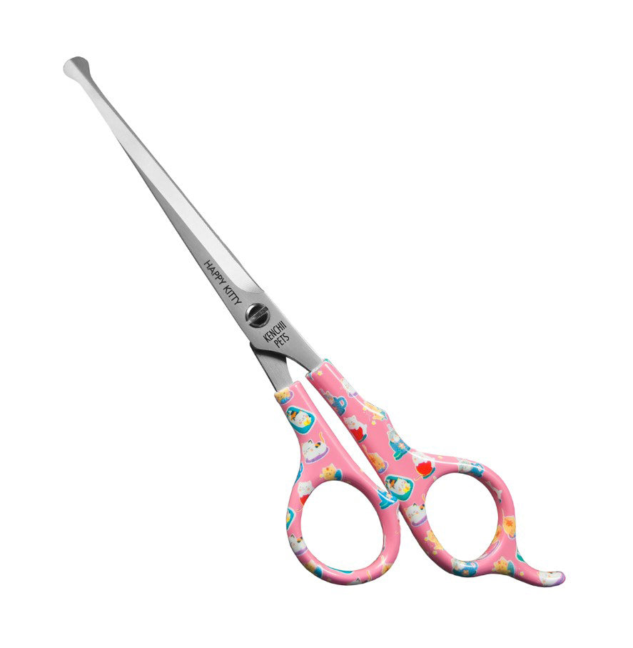 Kenchii Pets Happy Kitty 6.5" Ball Tip Shears