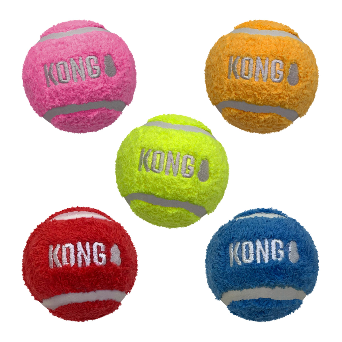 KONG® Sport® Softies Balls Dog Fetch Toy Assorted Large 2pk