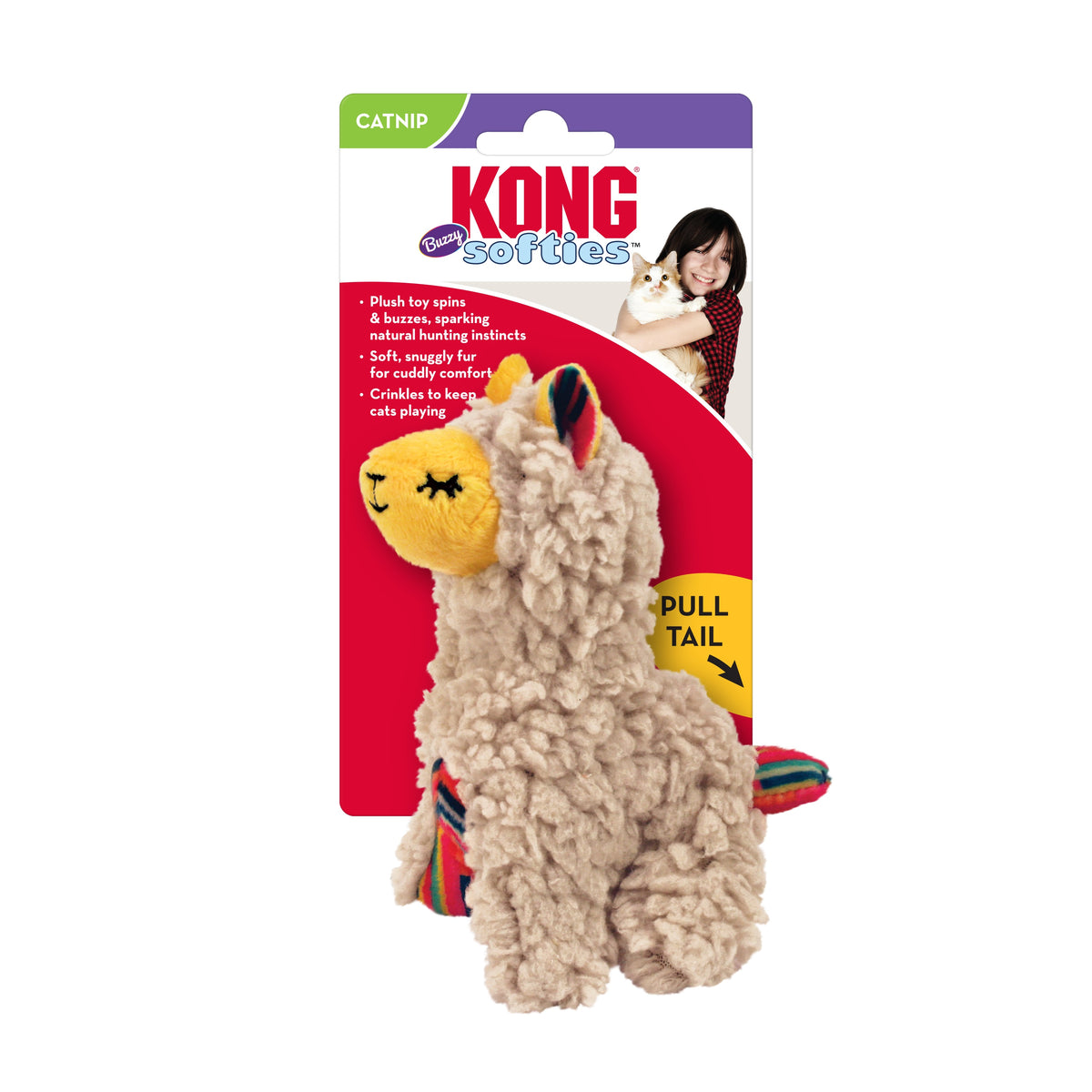 KONG® Softies Buzzy Llama Cat Toy