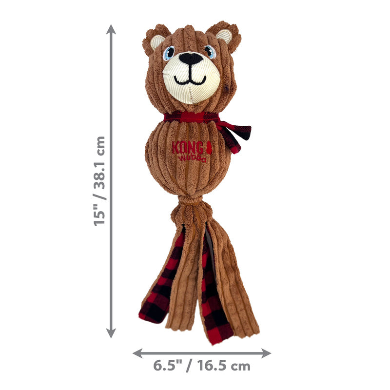 KONG Holiday Wubba™ Corduroy Bear Lg