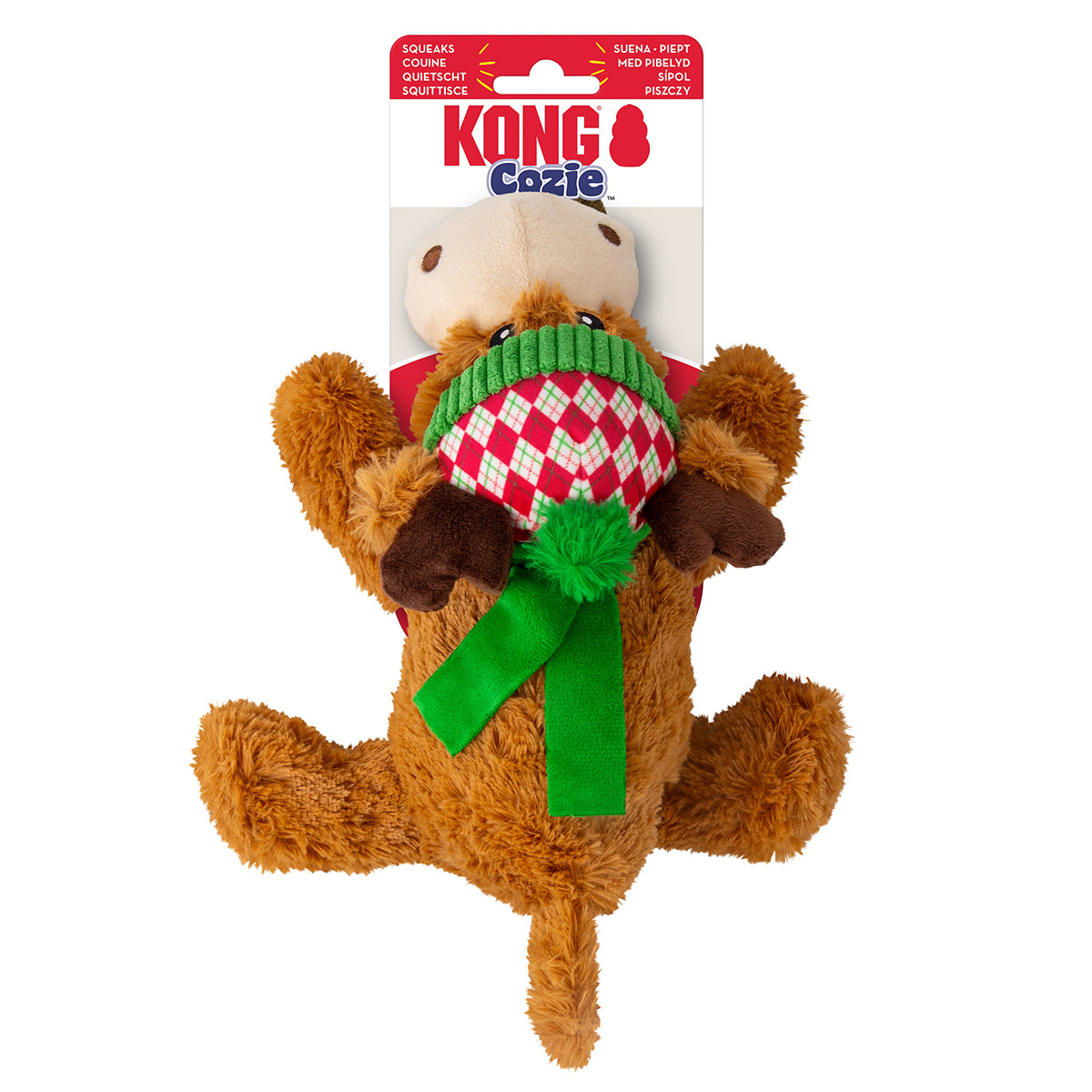 KONG Holiday Cozie™ Reindeer Dog Toy Md