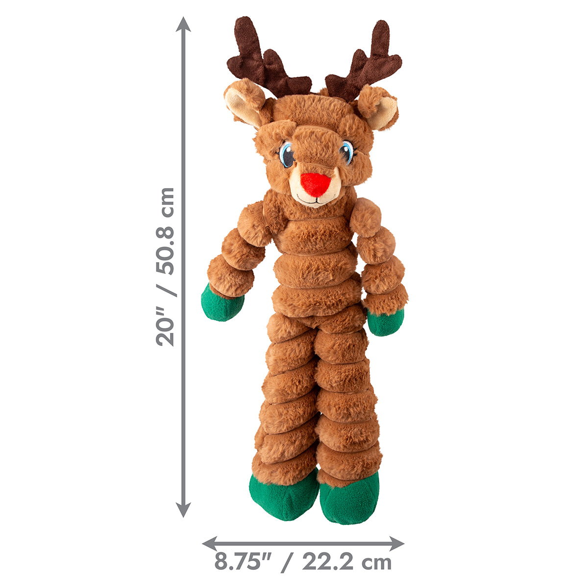 KONG Holiday Shakers™ Crumples Reindeer Dog Toy XL