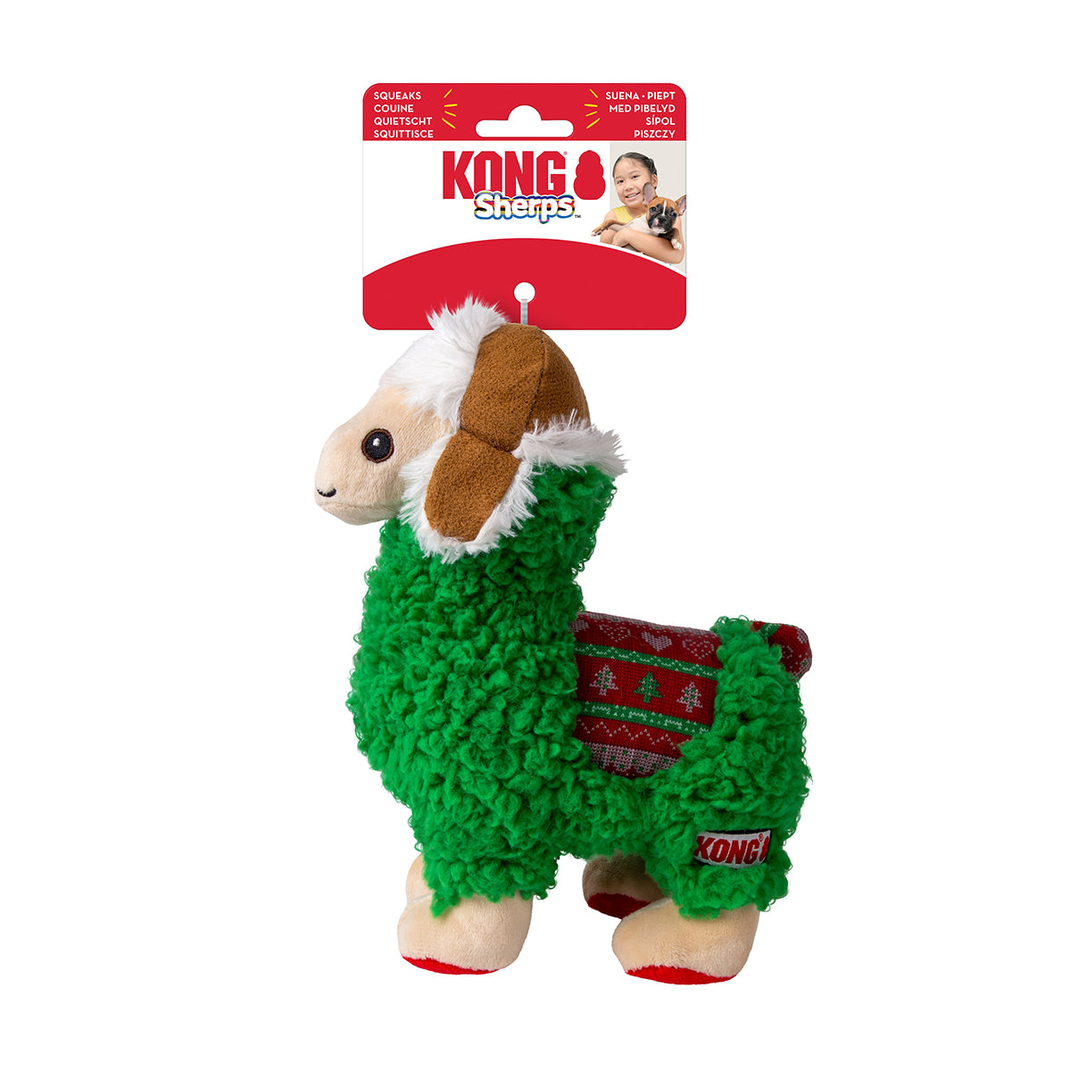 KONG Holiday Sherps™ Llama Dog Toy Md