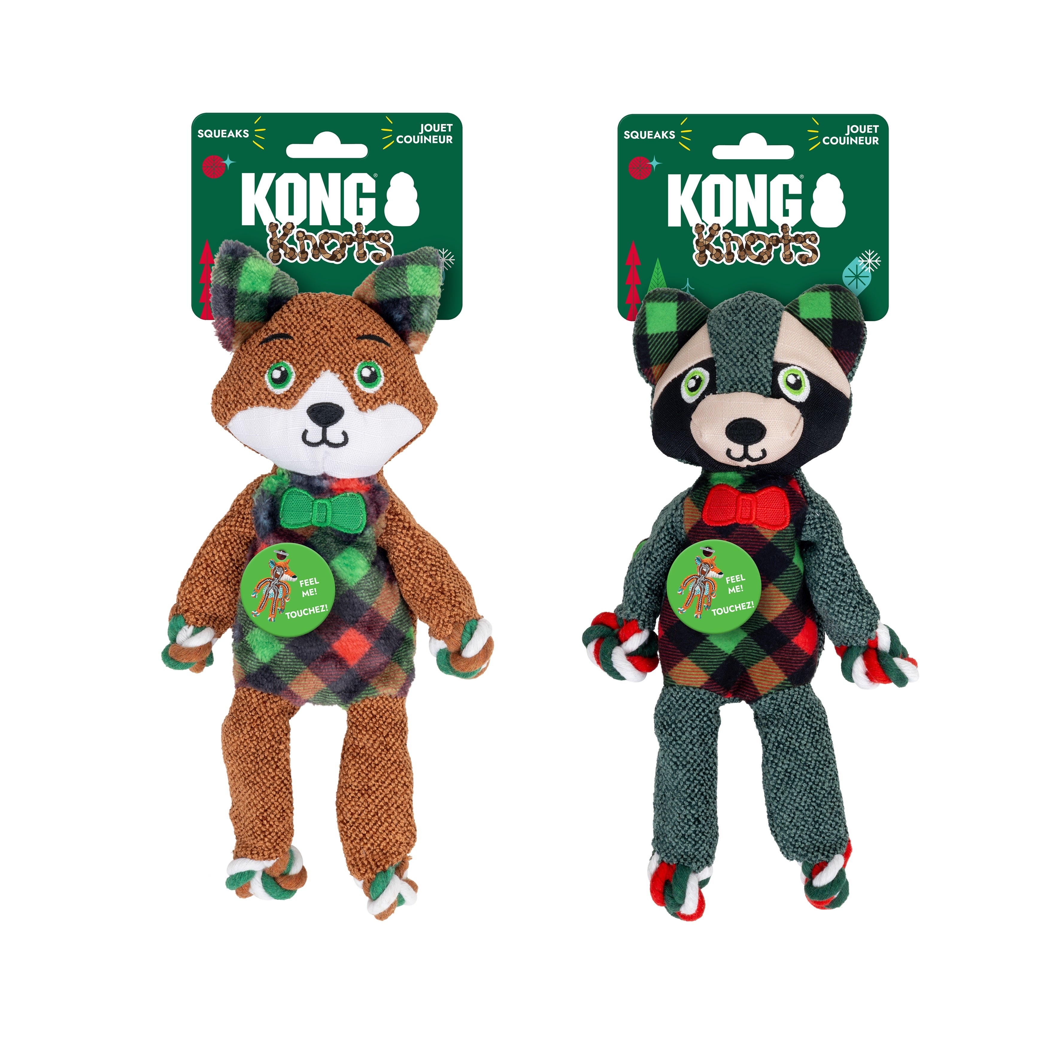 KONG Holiday Floppy Knots Dapper Assorted Sm/Md