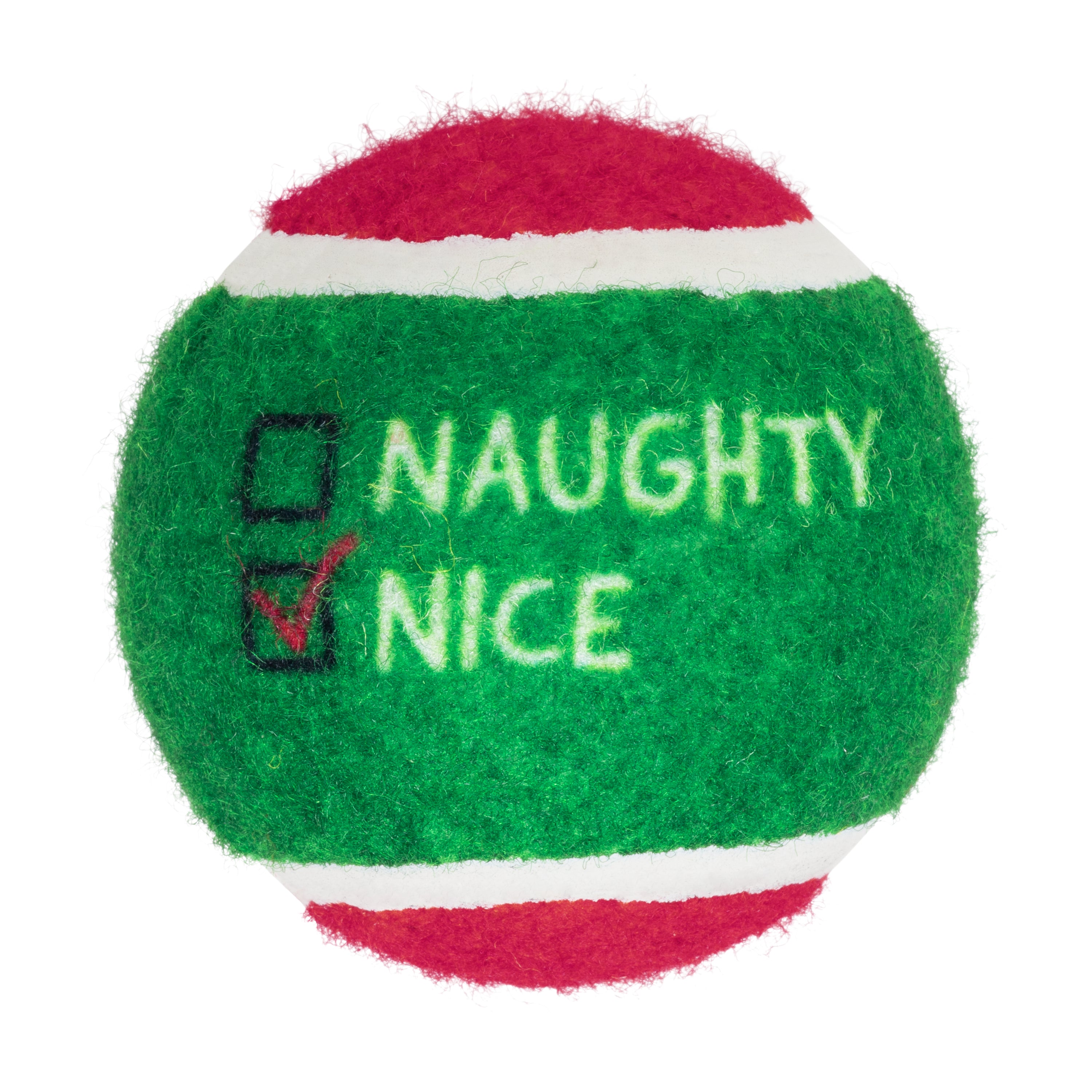 KONG Holiday Grinz Naughty & Nice Sport Balls 3-pk Md