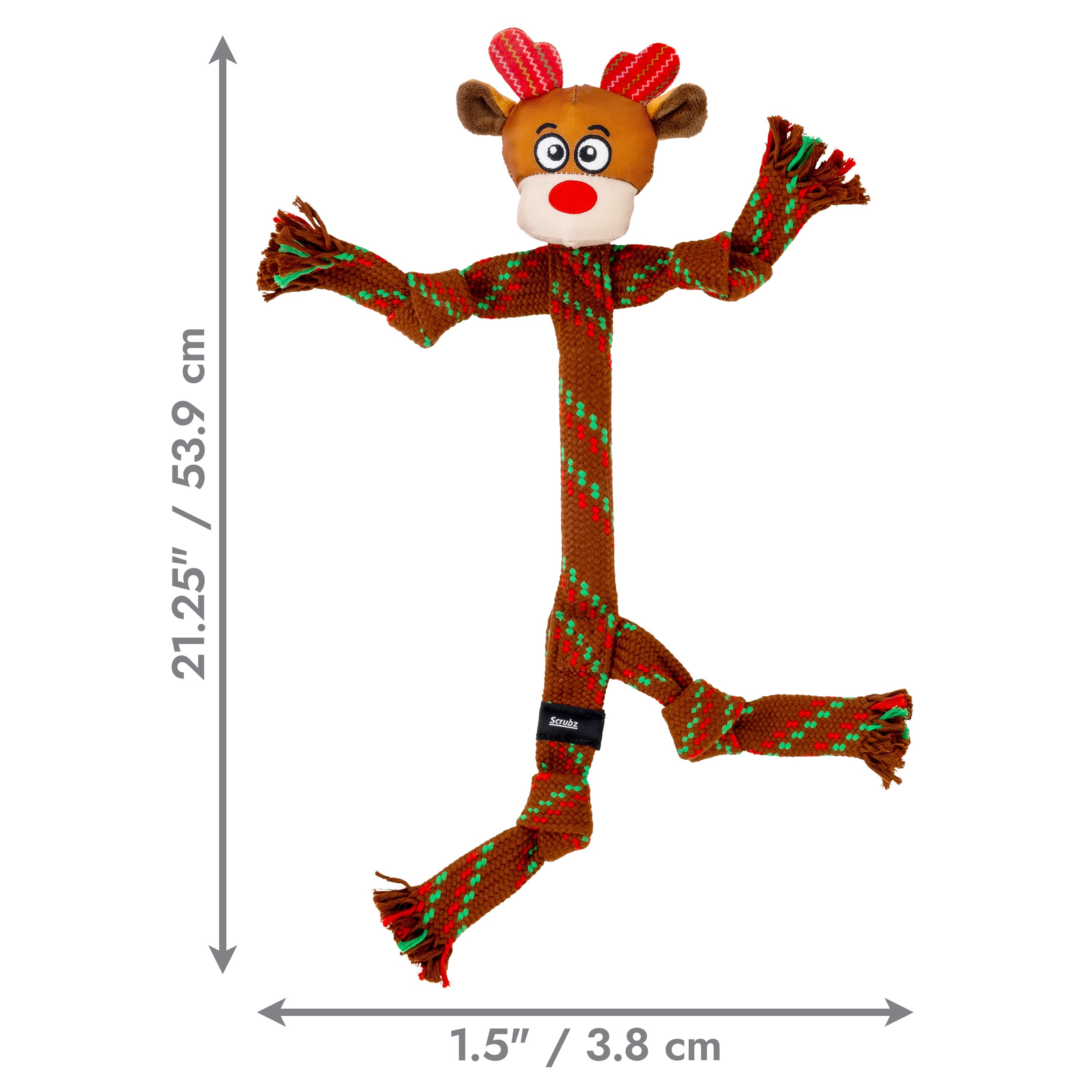 KONG Holiday Scrubz Reindeer Lg