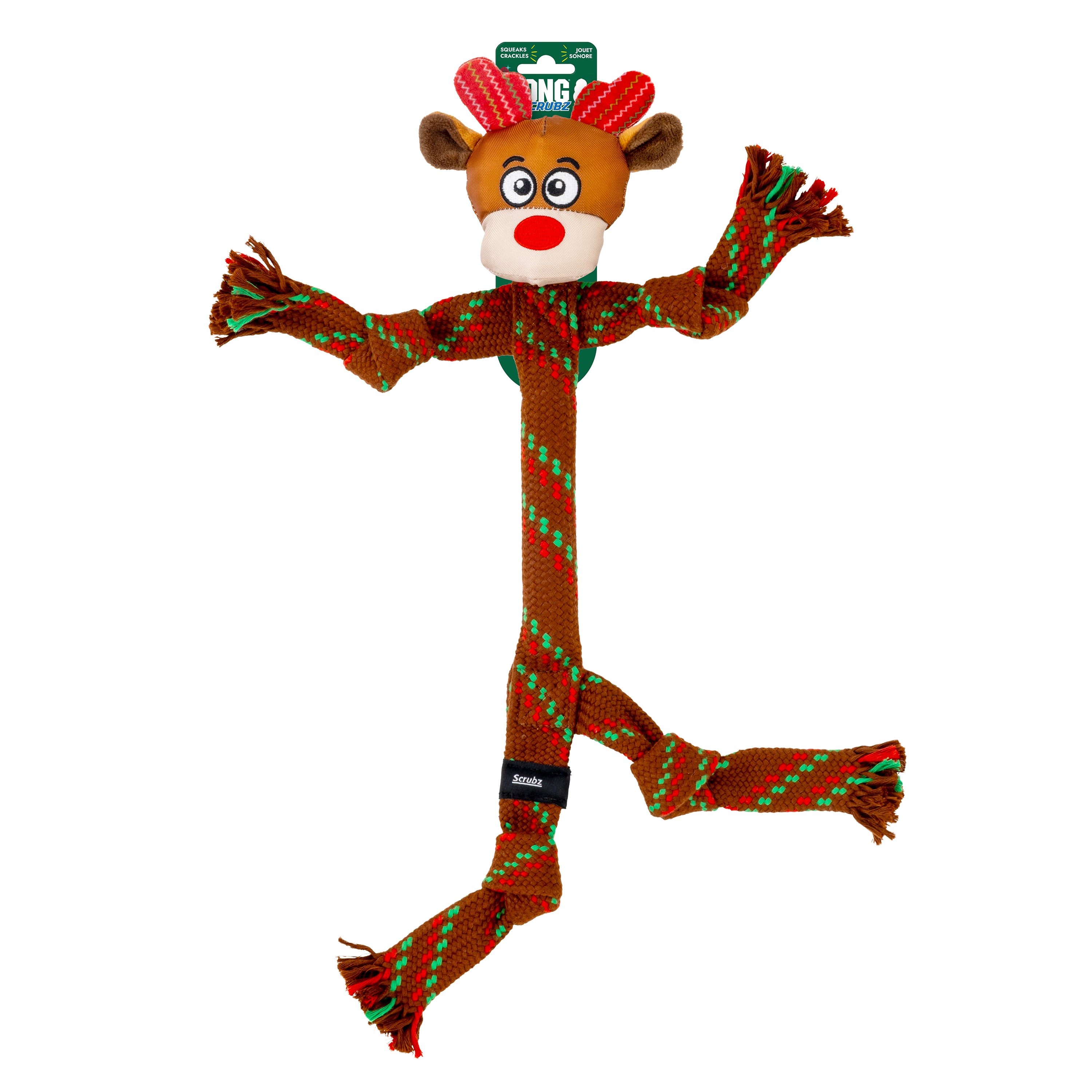 KONG Holiday Scrubz Reindeer Lg