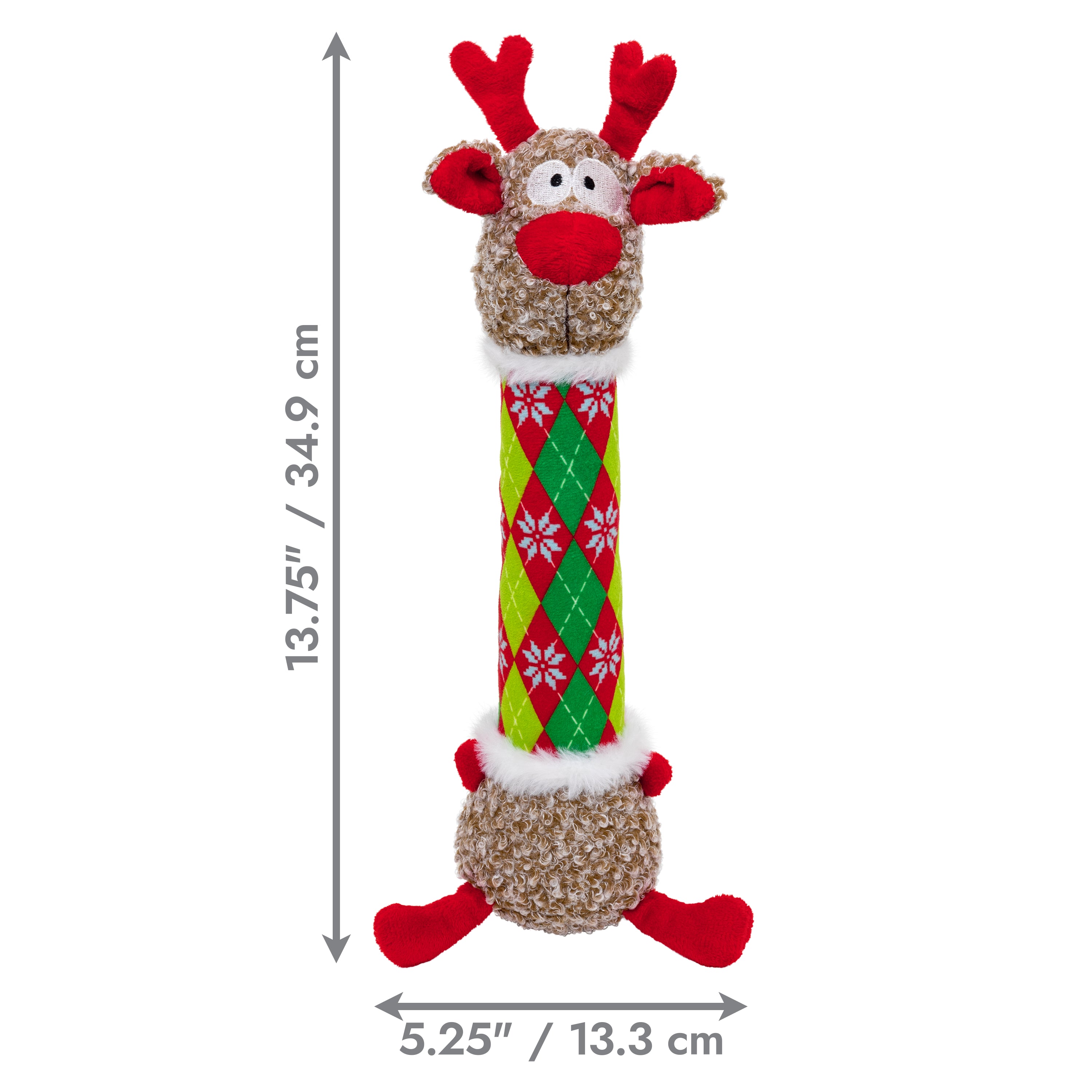 KONG Holiday Shakers™ Luvs Argyle Reindeer Md