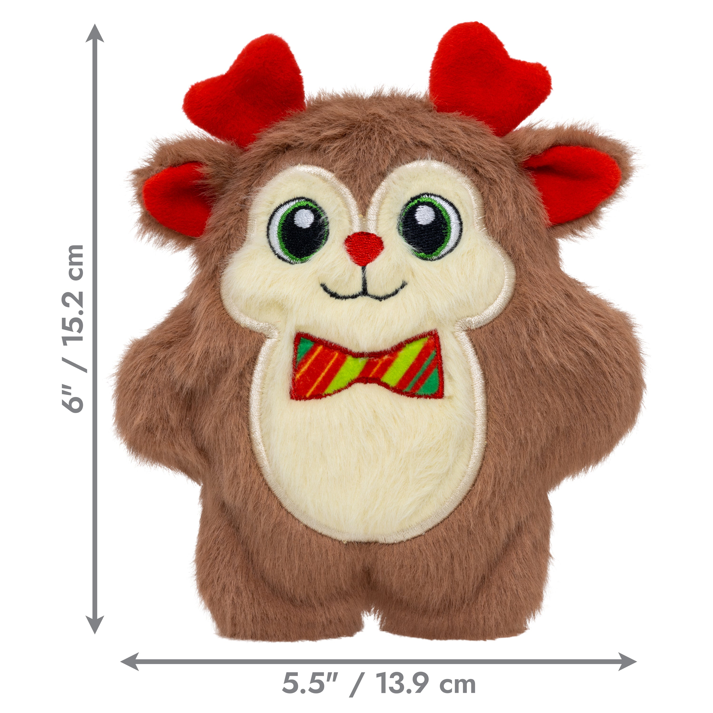 KONG Holiday Snuzzles Bow Tie Reindeer Sm