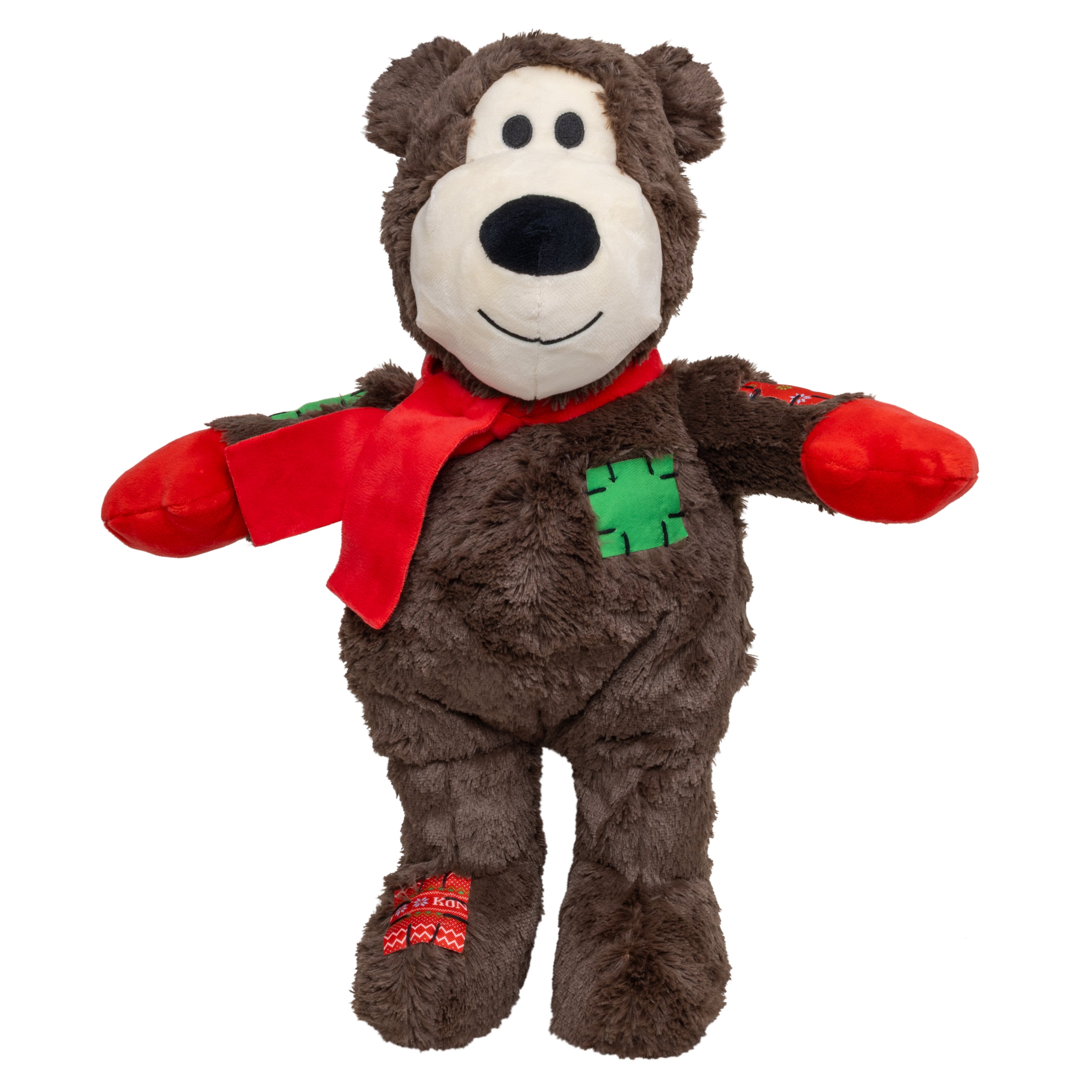 KONG Holiday Wild Knots Jumbo Bear Dk Brown XL