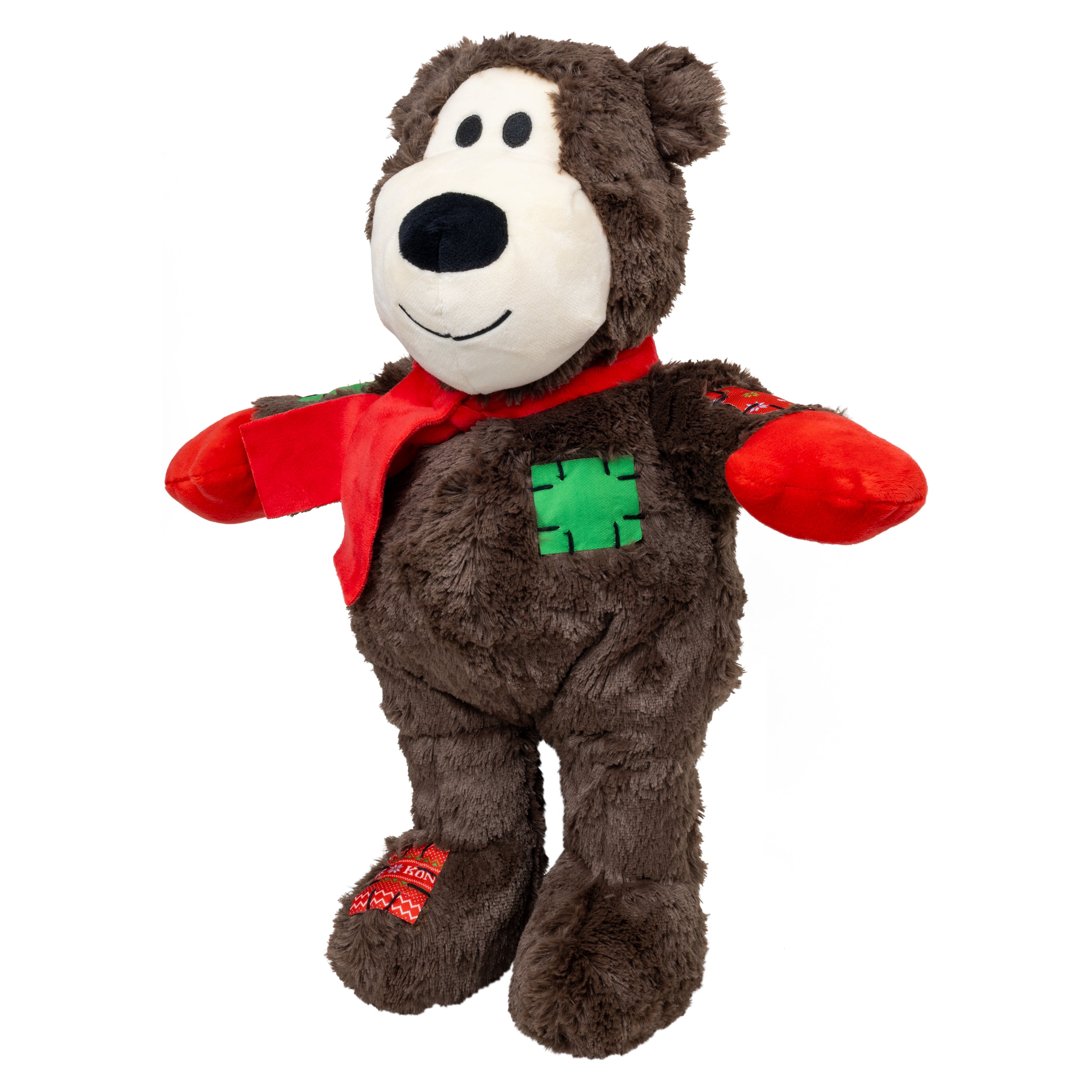 KONG Holiday Wild Knots Jumbo Bear Dk Brown XL