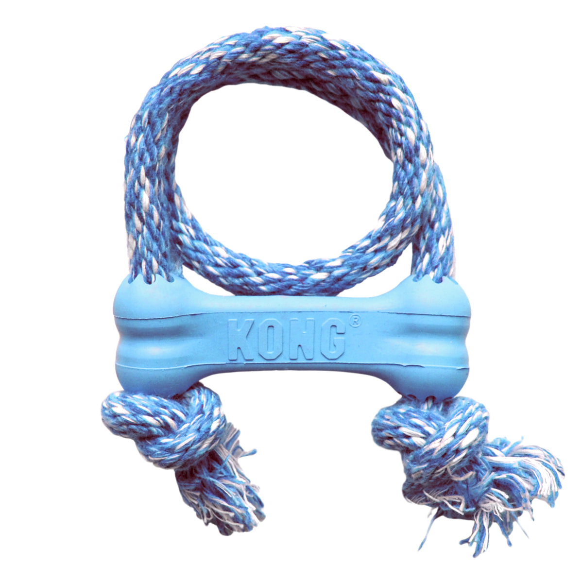 KONG® Puppy Goodie Bone w/Rope Chew Toy XS